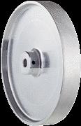 macizo de 10 mm, perímetro 200 mm Rueda de medición de aluminio con superficie moleteada