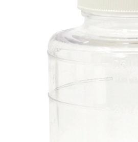 Retire el frasco de muestra vacío del kit y utilícelo para recoger su muestra
