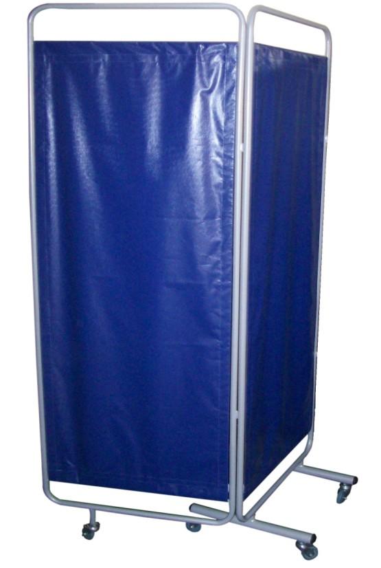 plegable, cortina de tela pvc color blanco, azul beige, cinco ruedas de 2 de goma.