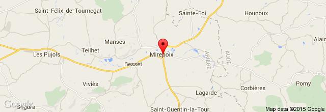 Ruta por Ariege: Mirepoix y sus alrededores Día 1 Mirepoix La población de Mirepoix se ubica en la región Ariege de Francia.