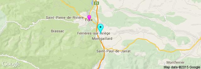 Les Forges de Pyrene Ruta desde Chateau de Foix hasta Les Forges de Pyrene.