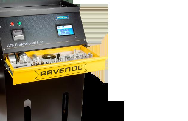 Ventajas de la máquina RAVENOL ATF Medición precisa del volumen de aceite mediante sistema de pesaje calibrable Circuitos de seguridad que
