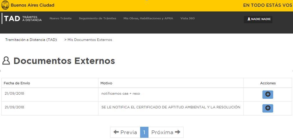 2.1.7 MIS DOCUMENTOS EXTERNOS El buzón de Documentos Externos es de uso exclusivo para juzgados de la Ciudad de