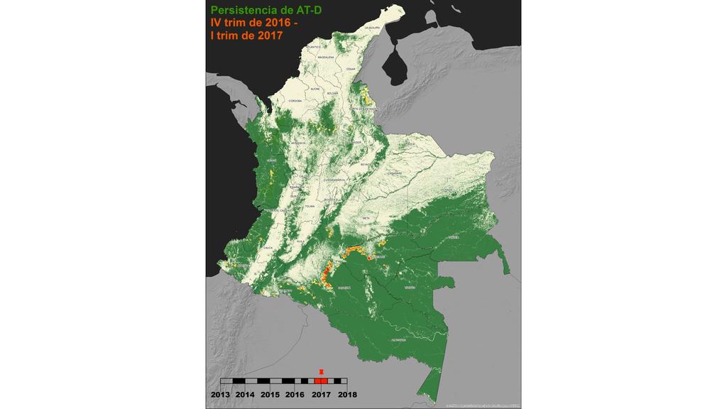 ANÁLISIS PARA LA TOMA DE DECISIONES Persistencia AT-D 2017 I - IV Trimestre Arco de deforestación