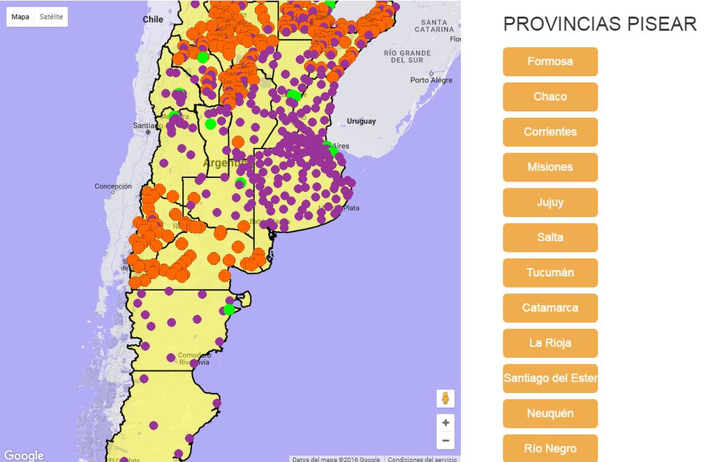 Reconocimiento y visibilización de las organizaciones rurales * Mapa preliminar, elaboración UOyER con