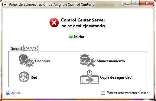 Guía del usuario de Avigilon Control Center Server 2. En la pestaña Ajustes, haga clic en. Figura A.
