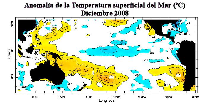 Figura 10.- Lluvia durante diciembre en las estaciones costeras de Colombia, Ecuador, Perú y Chile. La ubicación de las estaciones se muestra en la Figura 1. (Fuentes: CCCP, INOCAR, DHN y DMCh).