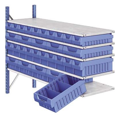Componentes Divisorias panel ranurado Separaciones verticales que permiten hacer compartimentos en los niveles formados con paneles HM.