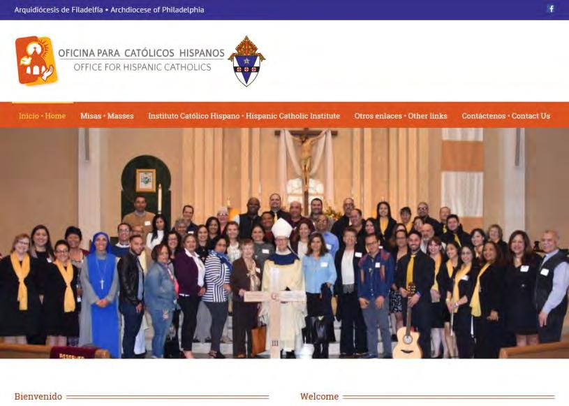 NUEVO SITIO WEB / NEW WEB SITE Tenemos el placer de anunciar el lanzamiento la próxima semana de la nueva página web de la Oficina para Católicos Hispanos : http://hispaniccatholicoffice.