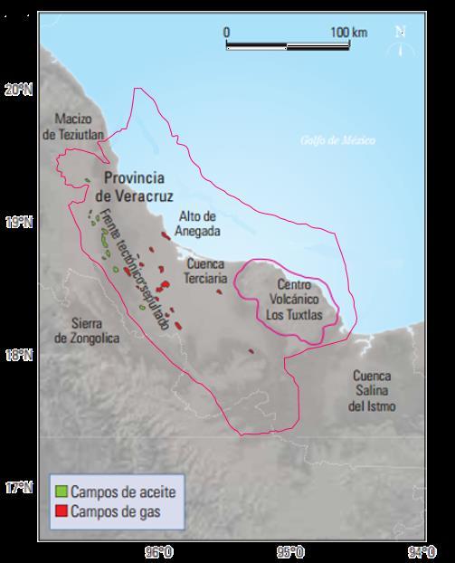 Del Jurásico superior al Cretácico Superior hasta Eoceno, la deformación laramídica permitió la formación del cinturón plegado de la Sierra Madre Oriental.