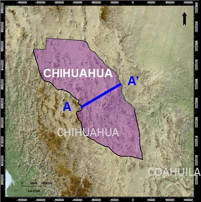 MARCO ESTRATIGRÁFICO CHIHUAHUA La provincia de Chihuahua (figura 40) es un área con depósitos sedimentarios continentales y marinos, principalmente del Paleozoico, Jurásico Superior, Cretácico y