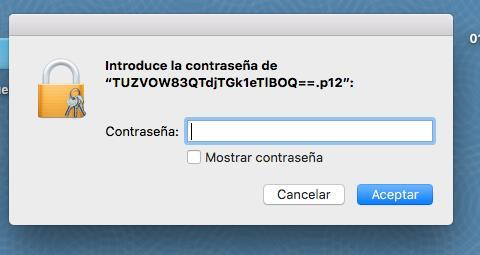 2.2 Instalación del certificado Una vez localizado el certificado, haga doble clic sobre él. Se iniciará la utilidad Acceso a Llaves de Mac.
