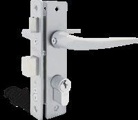 MUTIR Mortise locks MUTIR Mortise locks Serie Mini / Series Mini L J K I H G Ideal para puertas en perfil de aluminio isponible en backset 21mm ilindro interior en acero con 5 pines 2 llaves MIS N mm.
