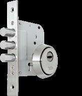 Stanless steel face plate istance from lever to cylinder 85mm Reversible latch for right or left handed doors, opening inward or outward 50mm 60mm MIS N mm. / MSURS IN mm.