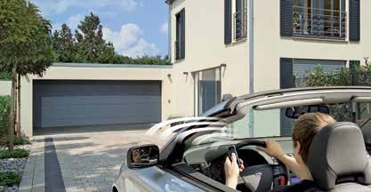 Automatismo para puertas de garaje SupraMatic con una velocidad de apertura hasta un 50 % más elevada SOLO EN HÖRMANN: protección segura contra apalancamiento mediante el seguro