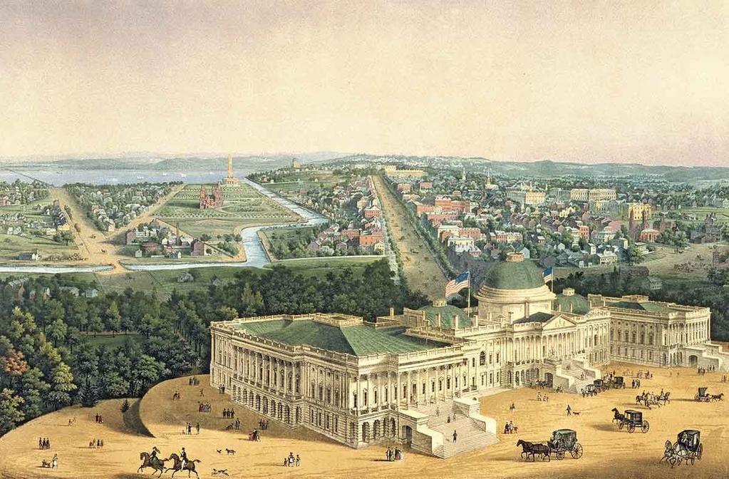 La ciudad de Washington D.C. a mediados del siglo XIX.