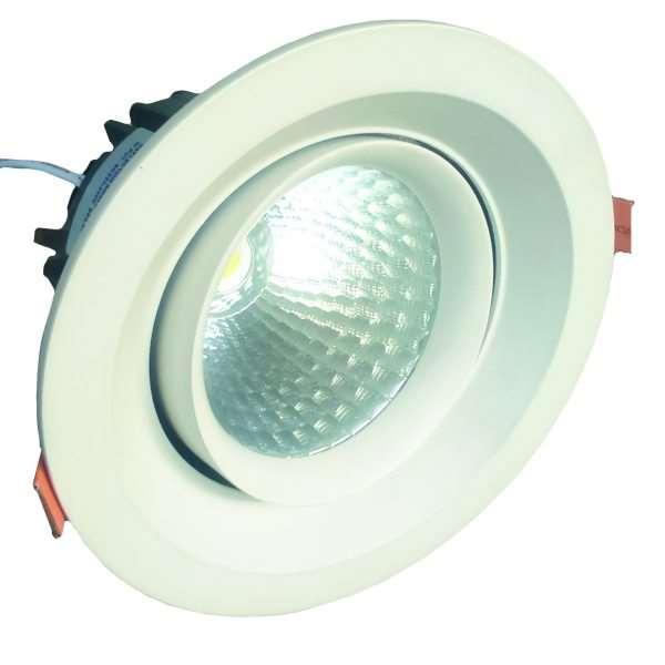 Focos Embutidos LED 35W Foco LED Embutido Basculante Modelo: Eros Bisel Blanco
