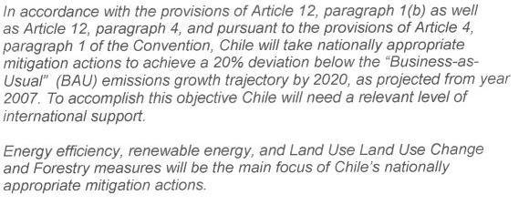 Sustentabilidad Posición de Chile informada a la