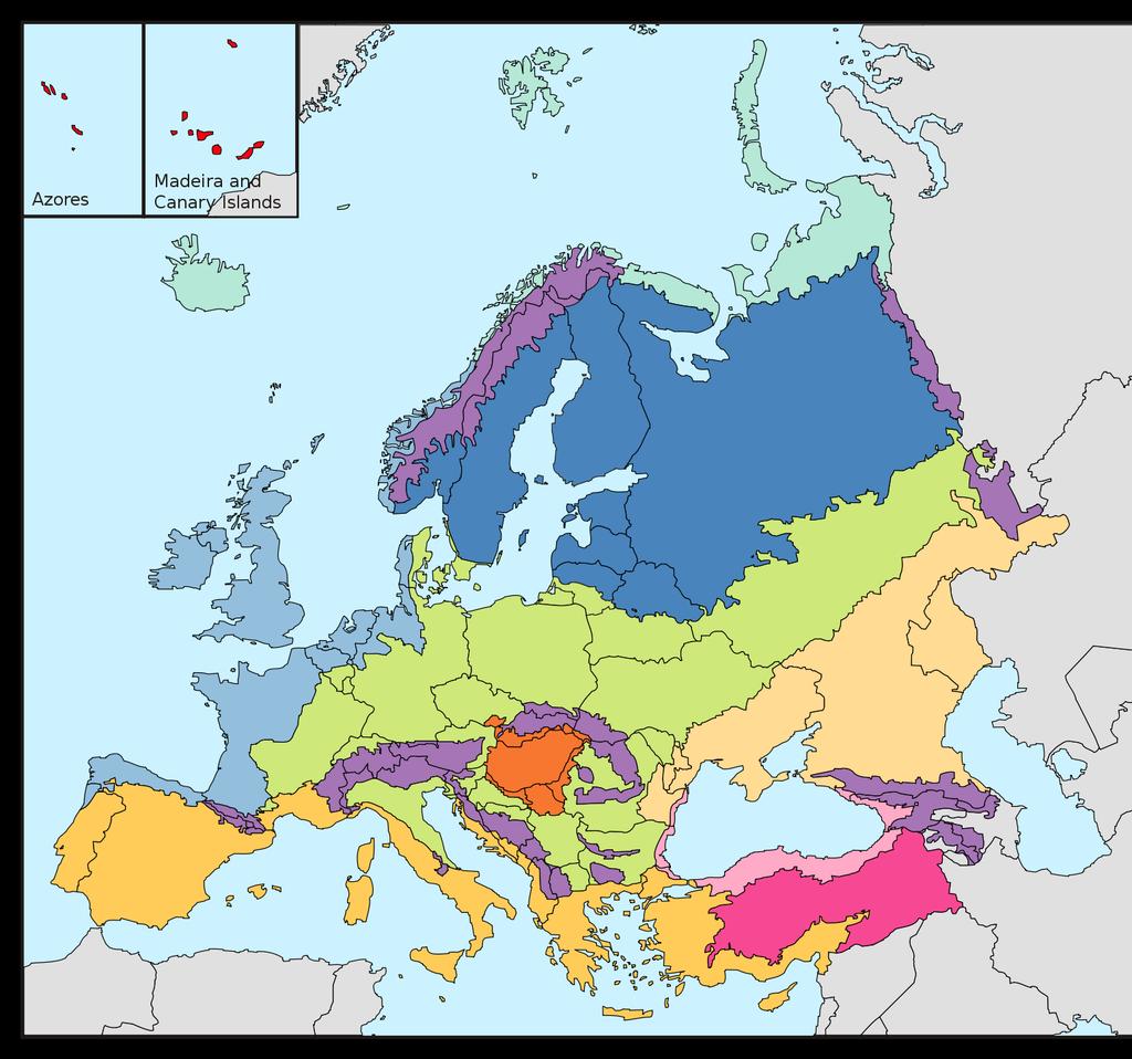 Características de las regiones biogeográficas La región biogeográfica atlántica (I) Localizada en la fachada atlántica del continente europeo, se extiende entre el