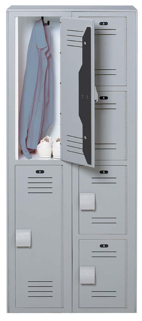 Necesitas más espacio? Los estilos de lockers para equipo y lockers XL son las últimas incorporaciones de Bradley.