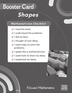 How to Use This Product Assessing Activities Each Focused Mathematics: Booster Pack offers multiple assessment opportunities.