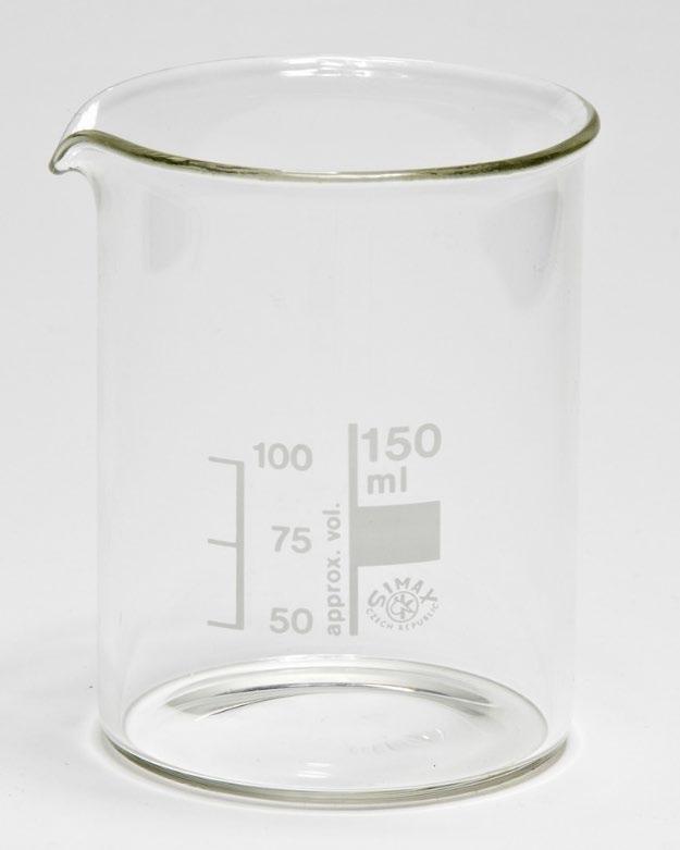 Material para contener líquidos y disoluciones Vaso de precipitados Es un recipiente de vidrio disponible con