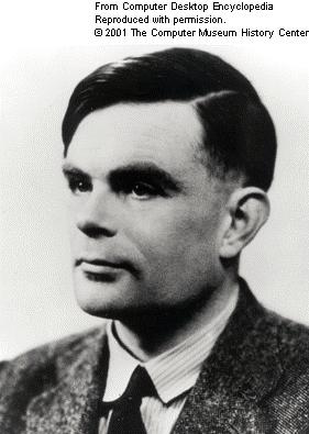 En 1936, el matemático inglés Alan Turing da una respuesta también negativa a esa tercera cuestión, sus resultados son más