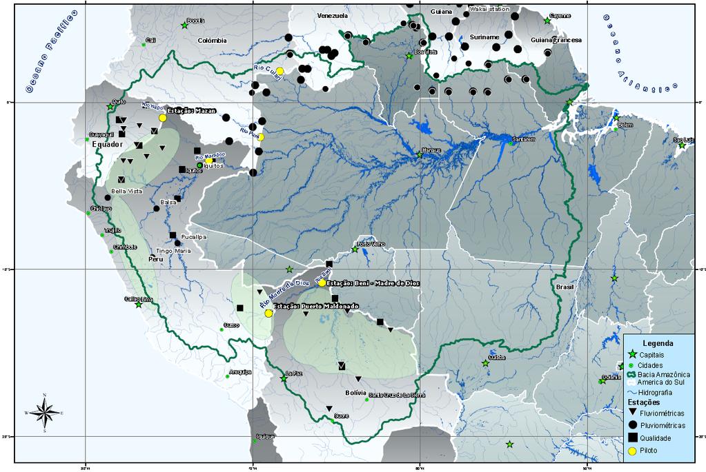 Proyecto Amazonas - Red Hidrometeorológica de Monitoreo en la Cuenca Amazónica - OTCA, ANA, ABC y Agências Nacionales de Agua de los Países Miembros Acciones Intercambio de