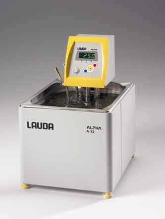 Tiene dudas sobre este producto? E-Mail: alpha@lauda.de Alpha Termostatos de calefacción Los termostatos de calefacción A 6, A 12 y A 24 operan en el rango de temperatura desde 25 hasta 100 ºC.