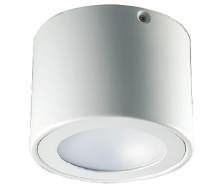 Luminario circular de sobreponer de LED con difusor de acrílico blanco Código W V Hz K lm
