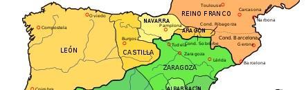 En la parte oriental, la característica es la crisis de Navarra, y la lenta expansión territorial de Aragón, convertido en