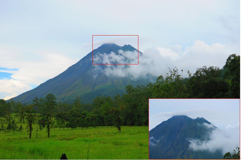 8 Figura 9: El volcán Arenal presenta en su cima las