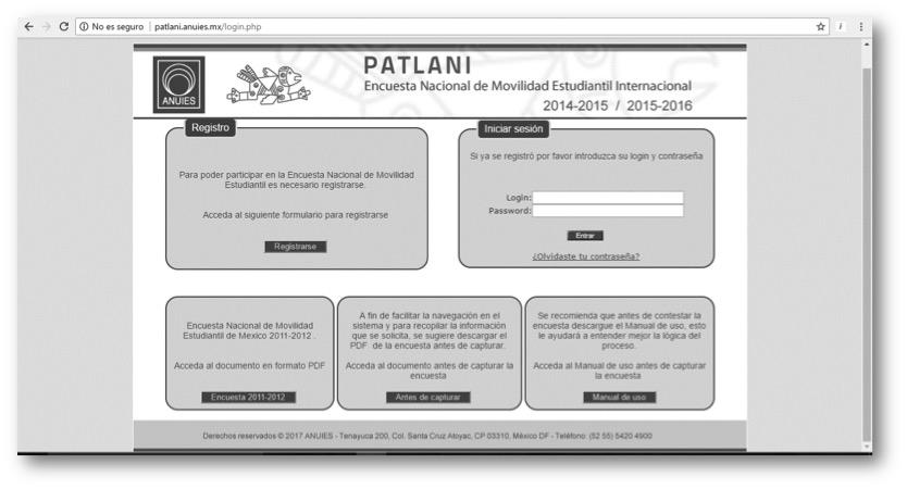 Principales resultados de la encuesta Patlani Tabla 1.2 Patlani.