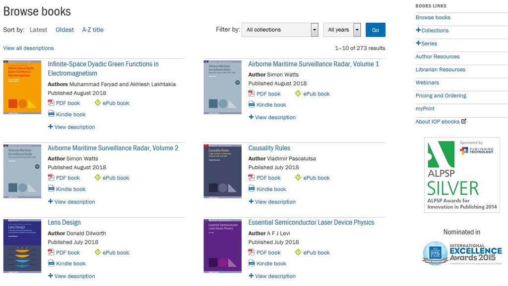 Books Puedeexplorar toda nuestra coleccion de ebooks! Accesso rápido a colecciones específicas y series del programa!