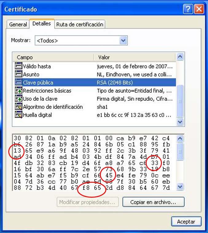 Figura 28. Certificado digital 2. Figura 29. Verificación de la validez de ambos certificados X509. IV. Colisiones en SHA-1 Ejercicio 4: colisión en documentos PDF 4.1. Descarga los archivos shattered-1.