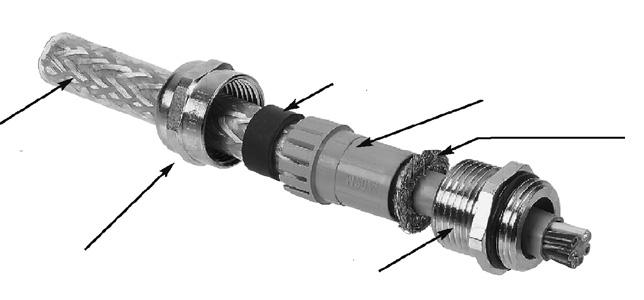 Conexión eléctrica Conexión de la sonda térmica Para la conexión de una sonda térmica utilice: Para la conexión con el transmisor de temperatura TRV 5-40: Cable de cuatro hilos, blindado, p.