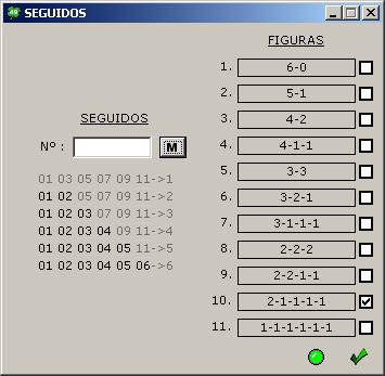 3.9. SUMAS La suma de todos los números debe estar en un intervalo determinado. Se permite introducir hasta 10 intervalos de sumas todos con el operador OR.
