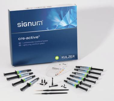 Naturalmente, es 100% compatible con Signum composite, Signum ceramis y Signum matrix. Signum cre-active también permite modificar dientes de resina. 8 tonos ofrecen la libertad creativa que desee.