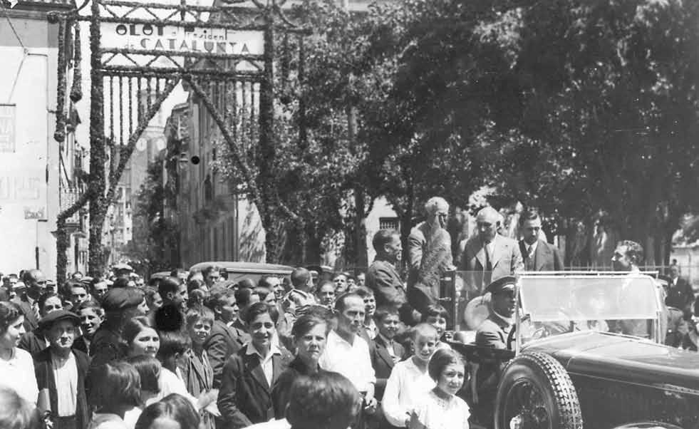 90 Olot, 31 de juliol de 1932 Visita oficial de Francesc Macià, president de la Generalitat.