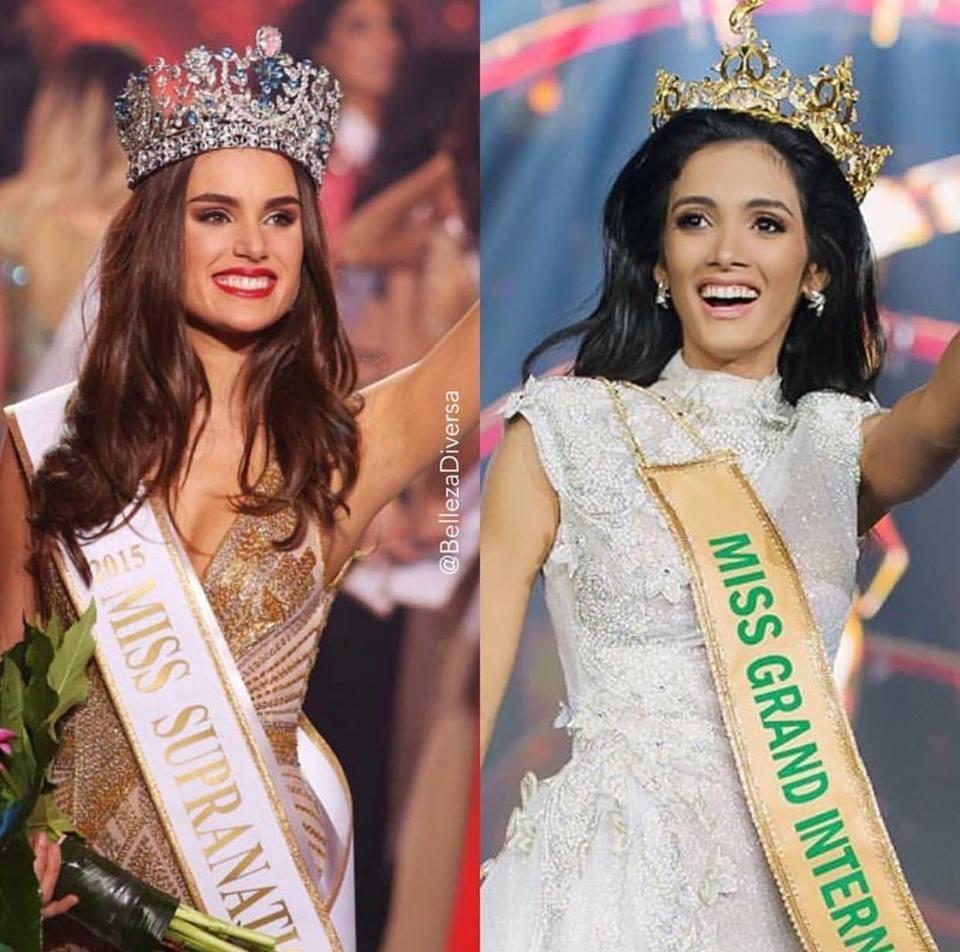 113 Estefanía Stegman Miss Supranational 2015 y Clara Sosa Miss Grand International 2018 son las únicas mujeres