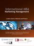 International MBA. Marketing Management. London School of Business and Finance