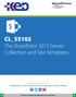 CL_55102 The SharePoint 2013 Server Collection and Site Templates