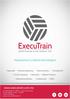 Por qué ExecuTrain? Por qué ExecuTrain? Modalidad de servicio