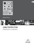 Manual de uso CABLE TESTER CT100. Professional 6-in-1 Cable Tester