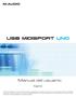 USB MIDISPORT UNO. Manual del usuario. Español