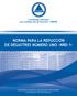 NORMA PARA LA REDUCCIÓN DE DESASTRES NÚMERO UNO -NRD-1-