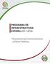 PROGRAMA DE INFRAESTRUCTURA ESTATAL 2011-2016. Secretaría de Comunicaciones y Obras Públicas