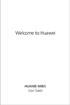Welcome to Huawei. HUAWEI M865 User Guide