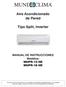 Aire Acondicionado de Pared. Tipo Split, Inverter. MANUAL DE INSTRUCCIONES Modelos: MUPR-12-HE MUPR-18-HE
