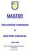 MASTER RECURSOS HUMANOS